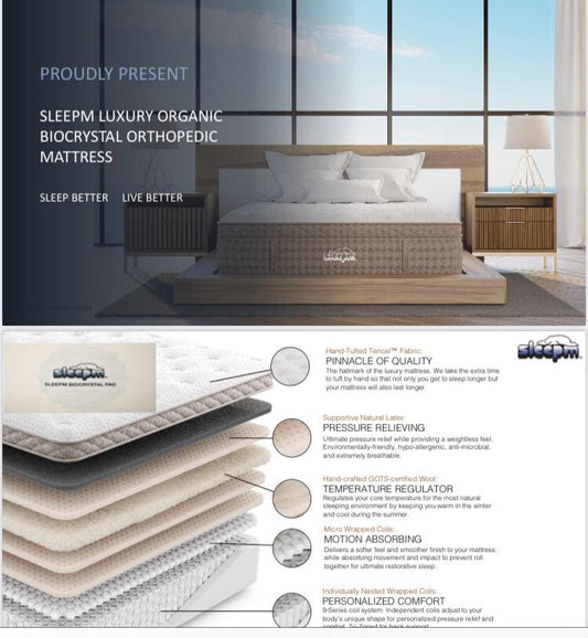 SleepM Biocrystal Luxury Mattress